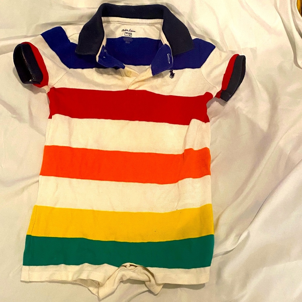Ralph Lauren Colorful Striped Baby Romper